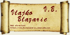 Vlajko Blažarić vizit kartica